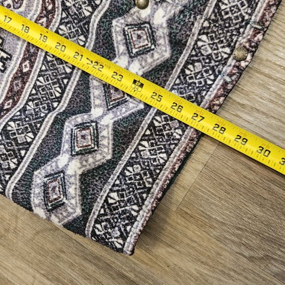 Vtg Casual Club Aztec Southwestern Jacket Mens L Reversible Windbreaker Fleece - Picture 10 of 10